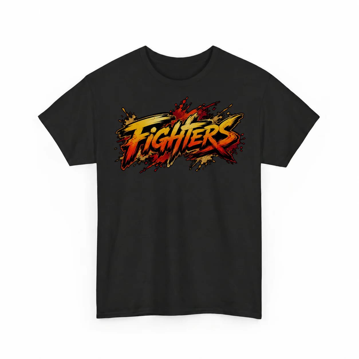 Grappling Men black cotton tee garment front mockup
