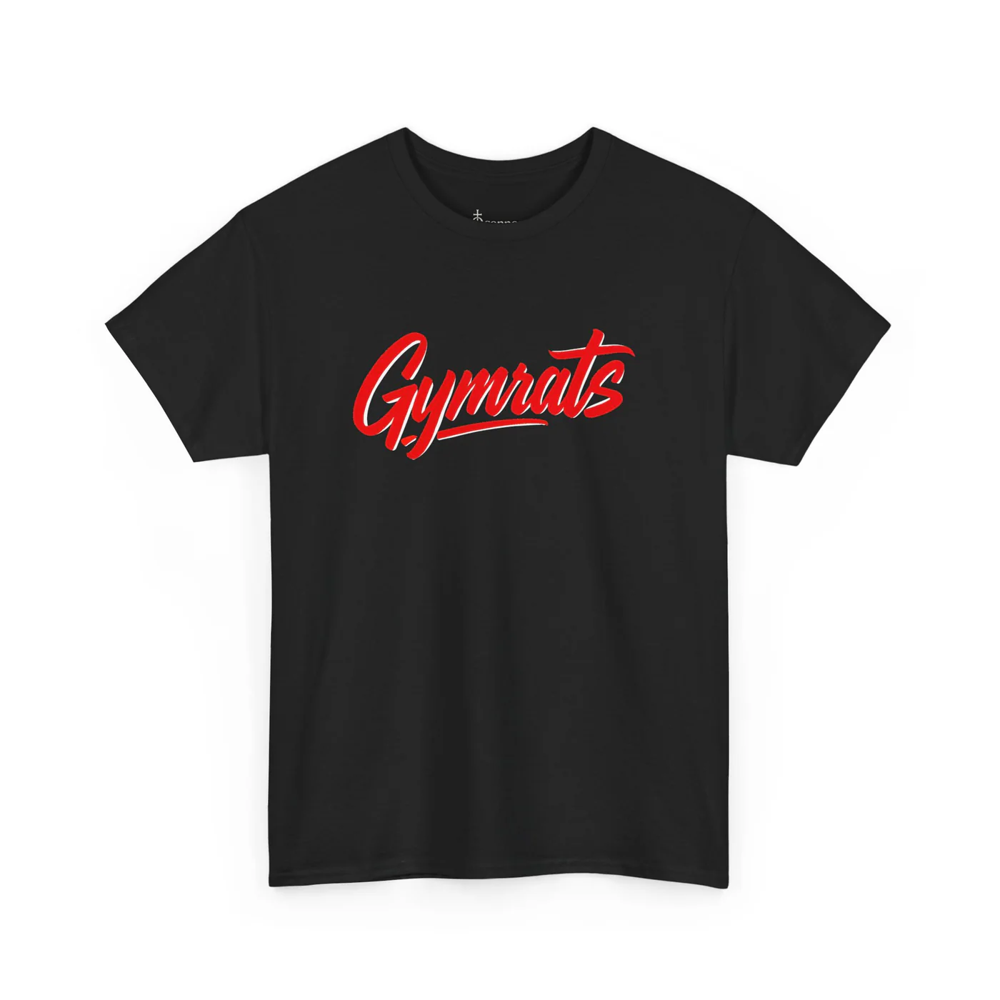 Red Venom black cotton tee garment front mockup